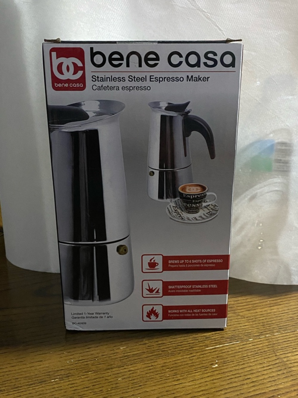 Stainless Steel Espresso Maker - Silver